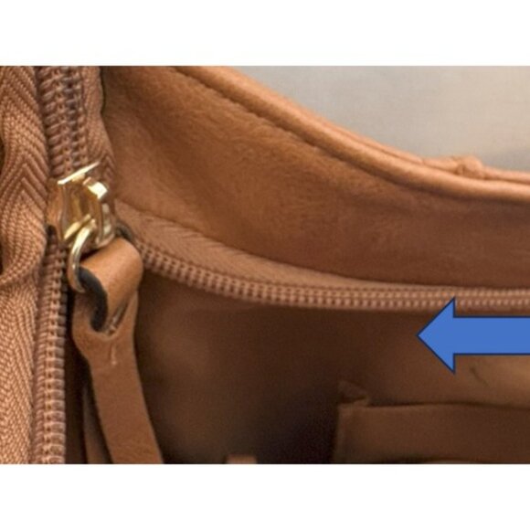 INC International Concepts Women Faux Leather Riverton Hobo Handbag - Picture 6 of 7